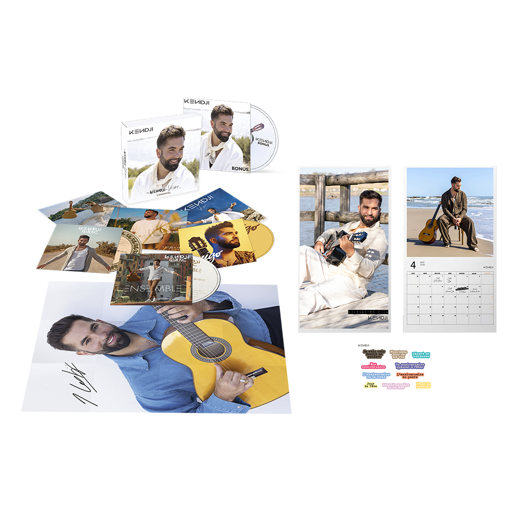 De Kendji à Vivre... L'essentiel (Coffret 7CD) + Poster Dédicacé + Calendrier à Personnaliser