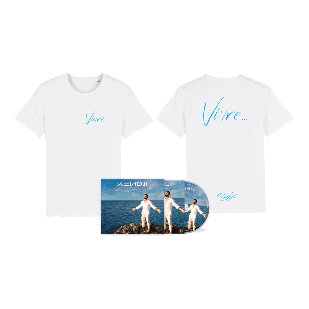 CD exclusif + T-Shirt Vivre Logo Bleu